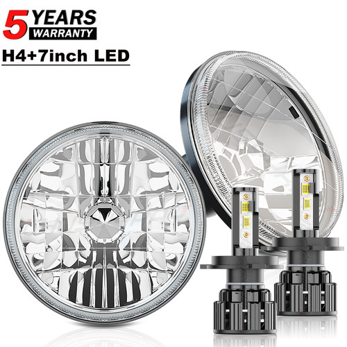 Pair inch led headlight high - 7,